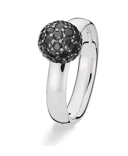 Sterling silver Extreme ring from Spinning Jewelry, with cubic zirconia. 
