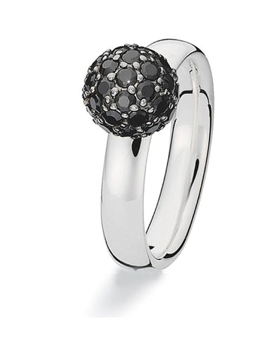 Sterling silver Extreme ring from Spinning Jewelry, with cubic zirconia. 