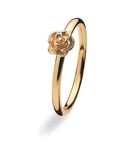 9 carat gold ring with gold flower setting