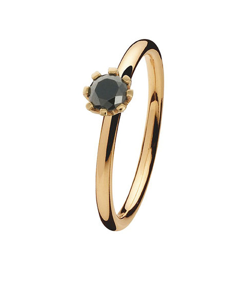 9 carat gold Spinning ring with hematite