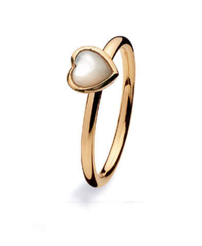 9 carat gold Spinning ring with mother of pearl setting
