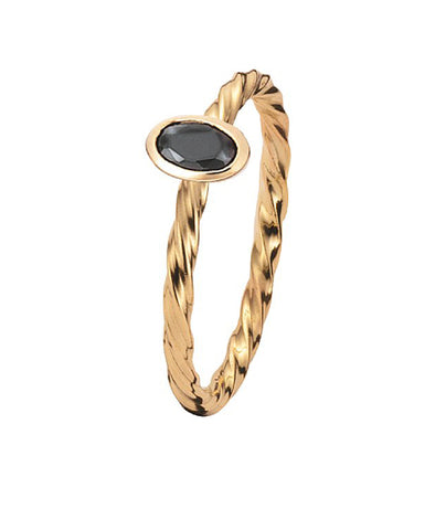 9 carat gold Spinning ring with cubic zirconia. 