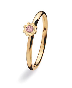 9 carat gold Spinning ring with cubic zirconia.