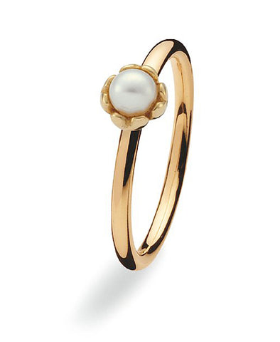 9 carat gold Spinning ring with freshwater pearl setting 
