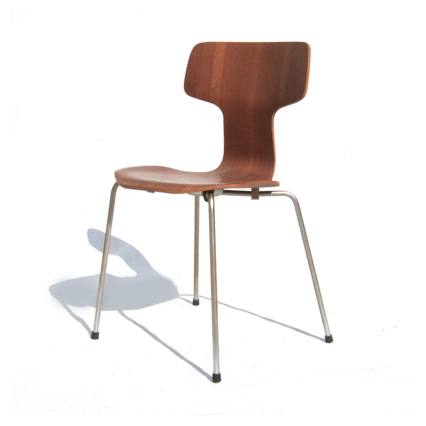 Vintage Arne Jacobsen chair model 3103 in teak with steel legs