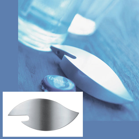 Leaf shaped aluminium bottle opener