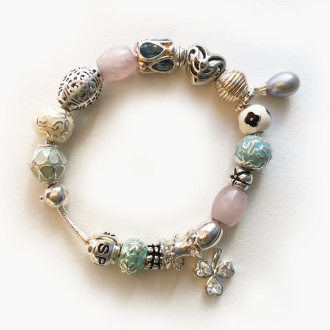 Charm bracelet : LOVELY : 18cm