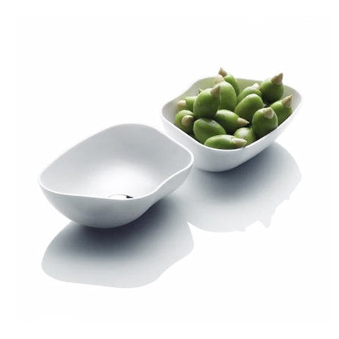 Menu Serving Dish pair small, white