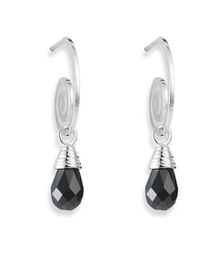 Earring combination 'HARD ROCK' from Spinning Jewelry, featuring sterling silver and black cubic zirconias.