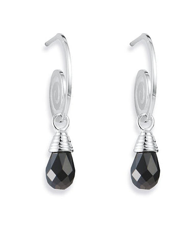 Earring combination 'HARD ROCK' from Spinning Jewelry, featuring sterling silver and black cubic zirconias.