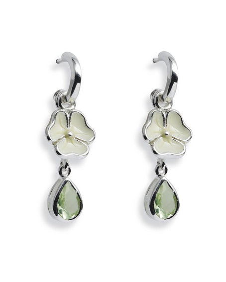 Earring combination 'HARMONY' from Spinning Jewelry, featuring sterling silver with enamel and peridot glass.