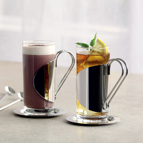 Hot and Cold glasses, Straw Spoons, Coasters