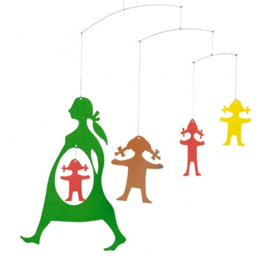 Flensted Mobiles Expecting Mother, green/red/yellow