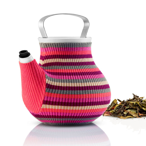My Big Teapot - pink stripes