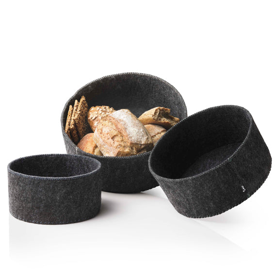 Menu Felt Bread Baskets, set of 3
