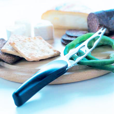 Cheese and sausage knife